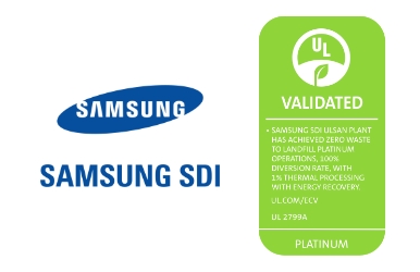 Samsung SDI Achieves Highest Zero Waste to Landfill Status